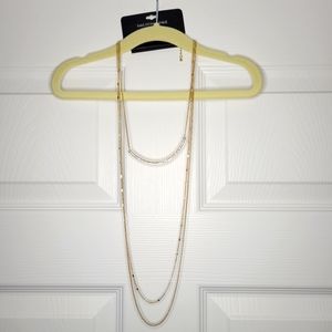 NWT Saks Fifth Avenue Necklace Triple Chain